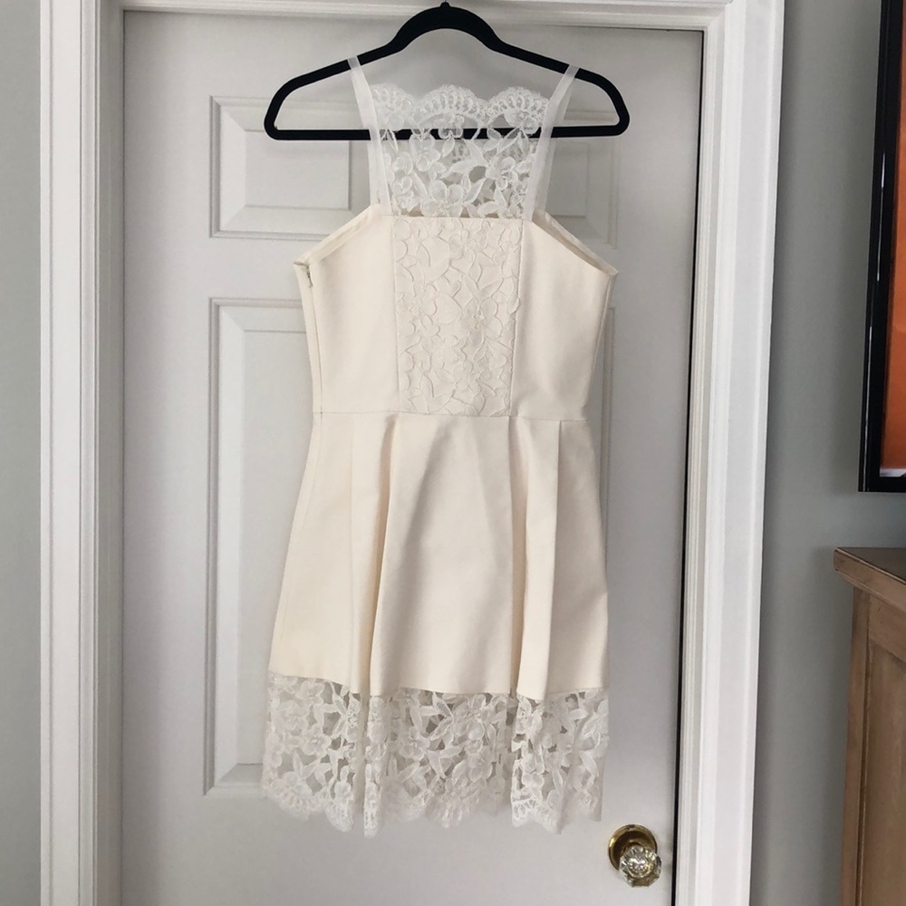 Alexis Cream Lace Mini Dress